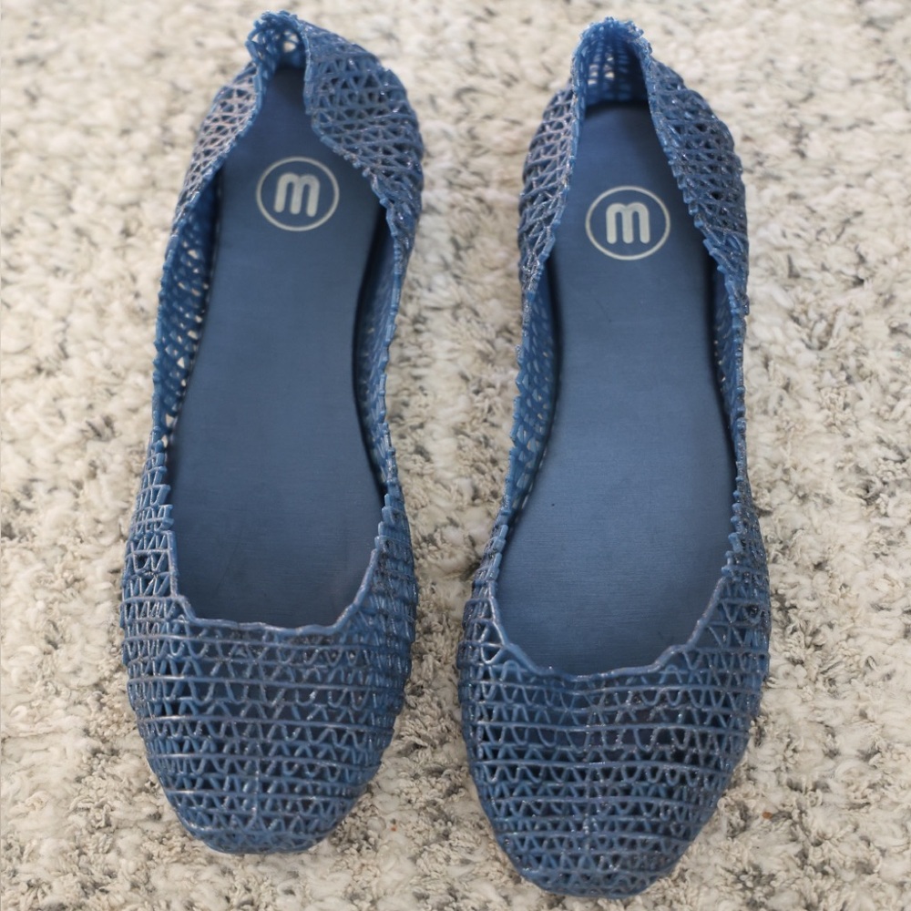Y2K Melissa Blue Jelly Flats Size 37